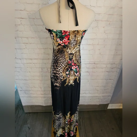 S Twelve Floral & Animal Print Maxi Dress | Navy | Small | NWOT - Picture 6 of 11